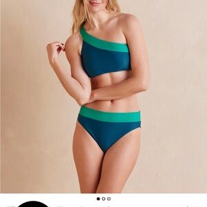 Summersalt The Sidestroke Bikini Top & The Classic Turn-Down Seaglass & Seaweed